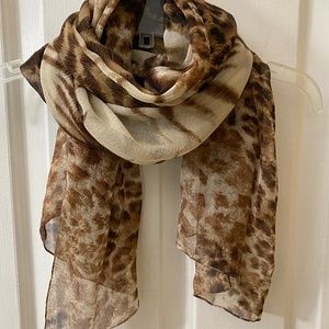 Leopard Print Italian Silk Scarf